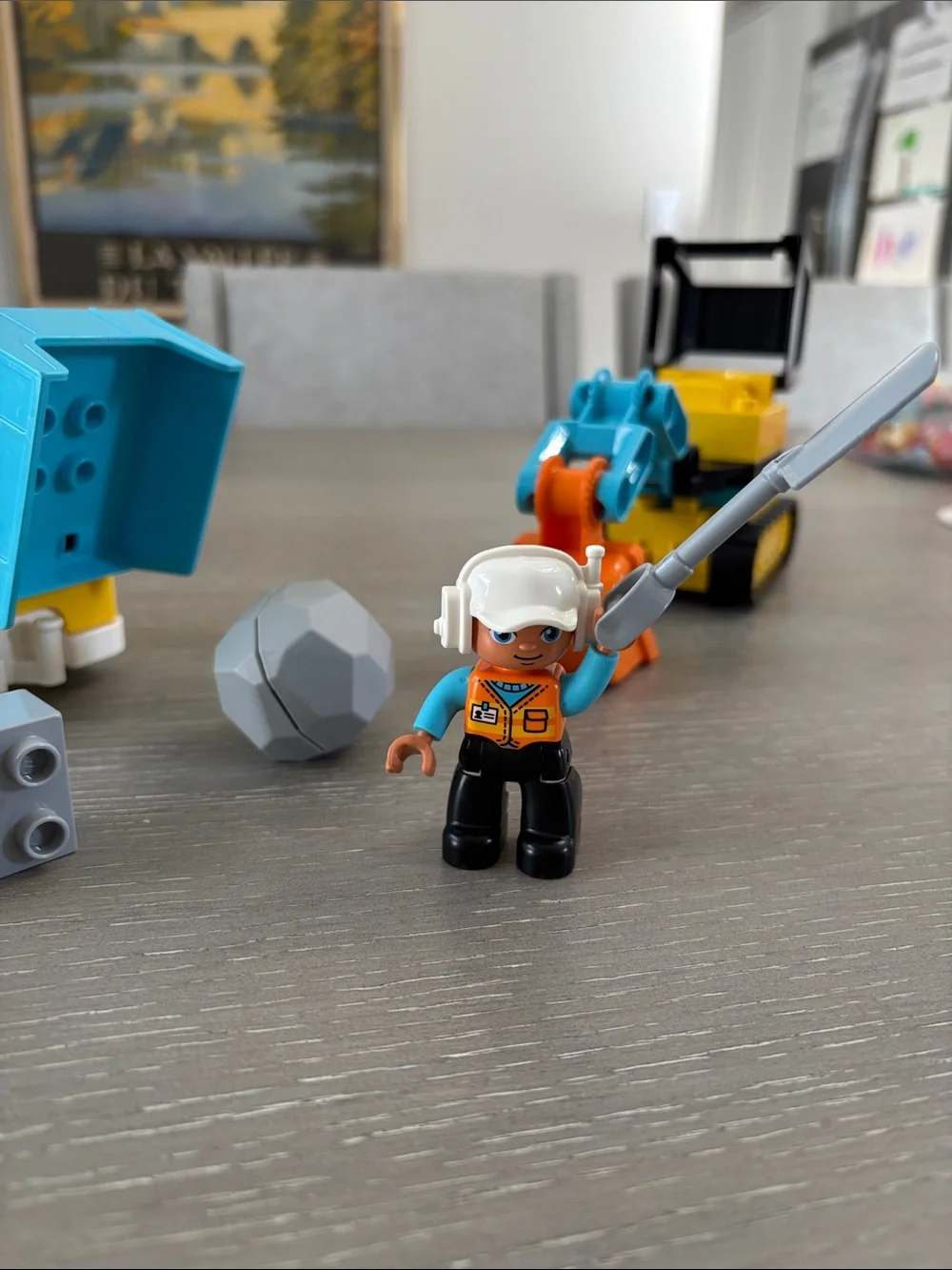 Lego Duplo excavator & dump truck